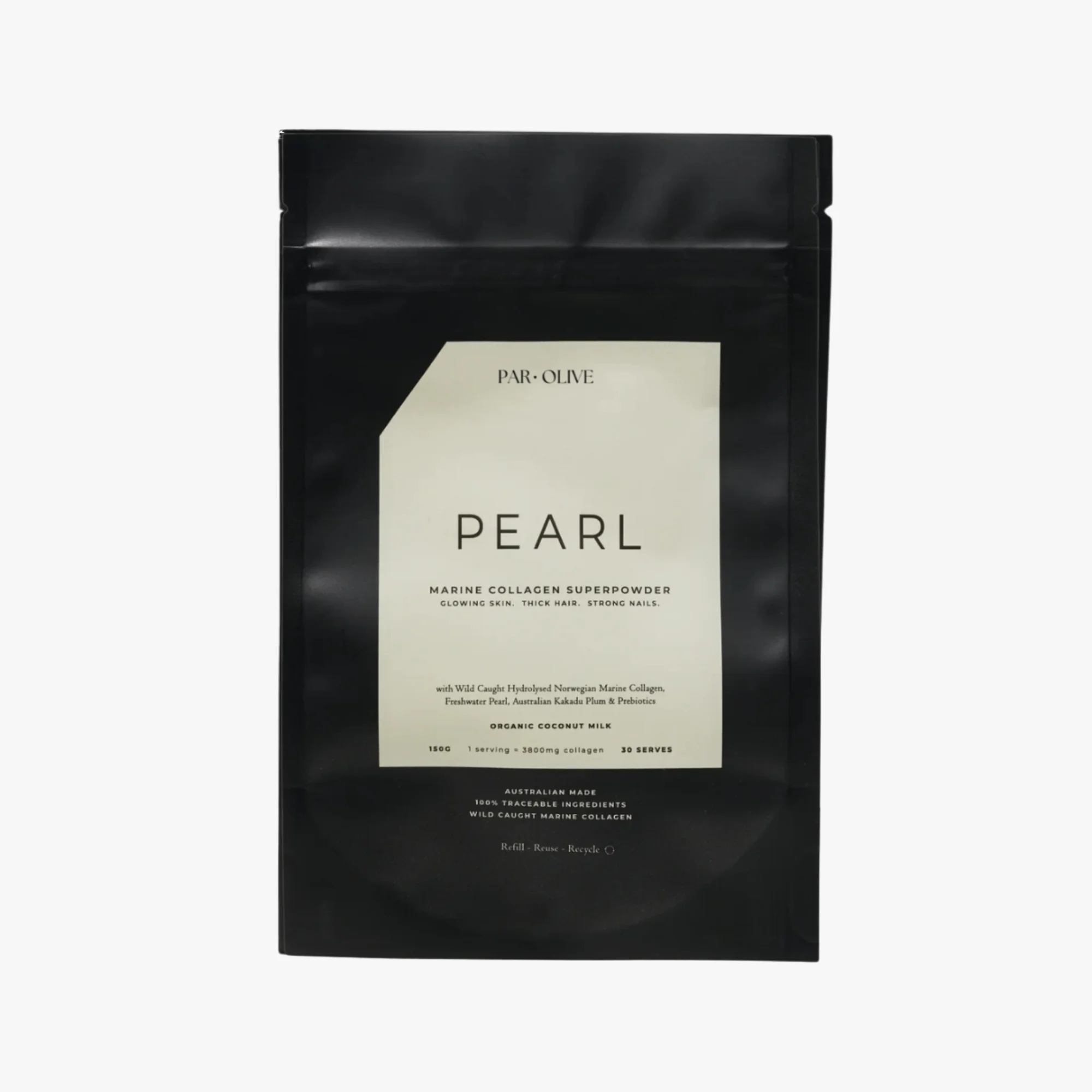 Pearl Marine Collagen Superpowder (Organic Coconut) Refill 150g